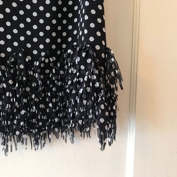 Ann Taylor | Polka Dot Fringe Top - Picture 4 of 9